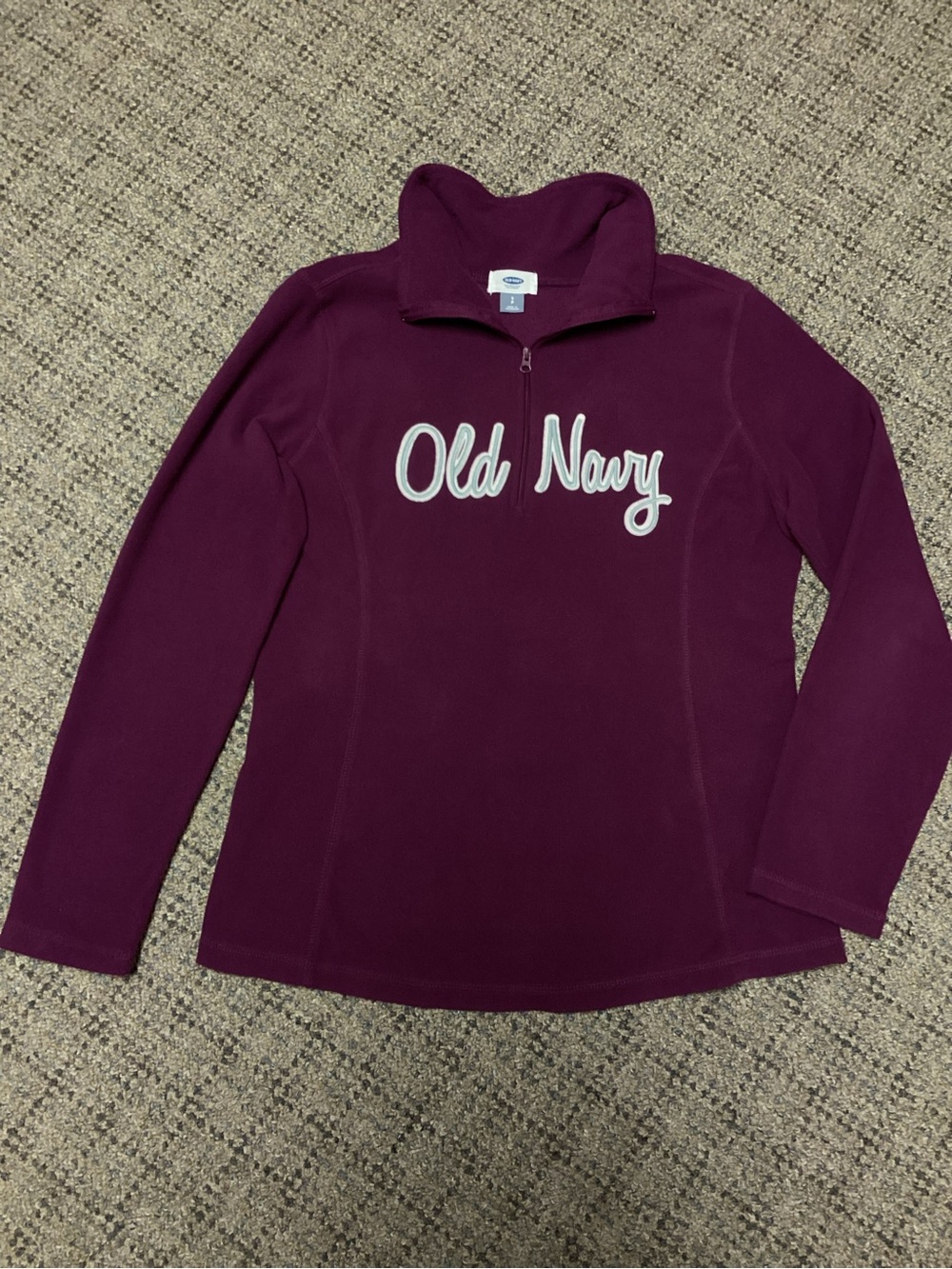 Old Navy Plum Burgundy Half-Zip Fleece Pullover * Size Small